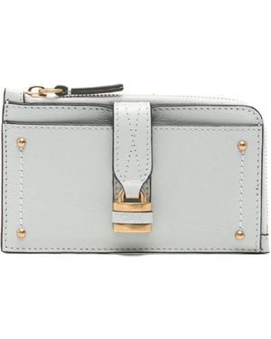 Chloé Paddington Leather Card Case - Grey