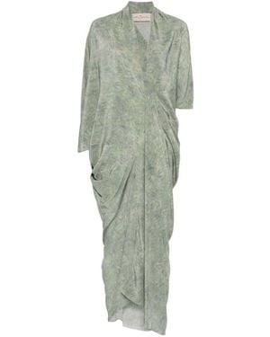 Cortana Mayu Silk Long Dress - Green
