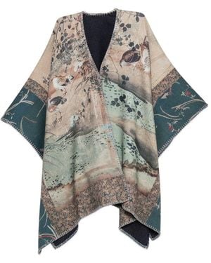 Pierre Louis Mascia Wool Poncho - Blue