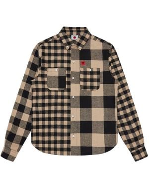 ICECREAM Cotton Blend Checked Shirt - Black