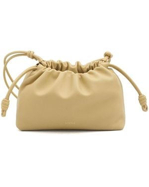 Loewe Flamenco Medium Leather Clutch - Natural