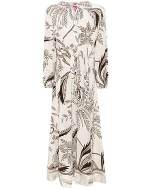 F.R.S For Restless Sleepers Printed Silk Dress - Natural