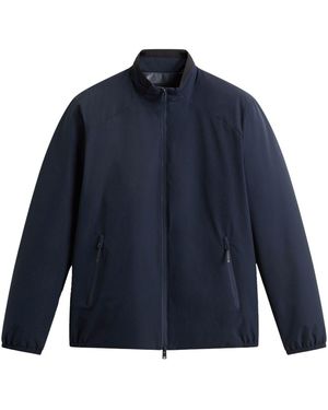Woolrich Waterproof Bomber Jacket - Blue