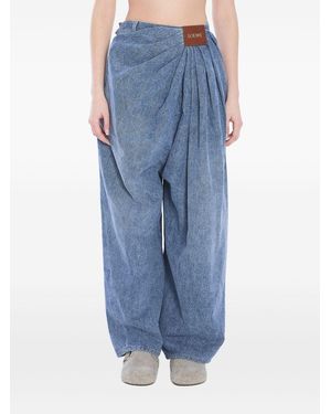 Loewe Draped Denim Jeans - Blue