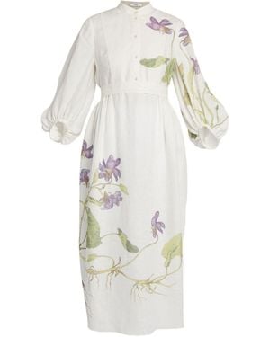 Erdem Linen Dress - White