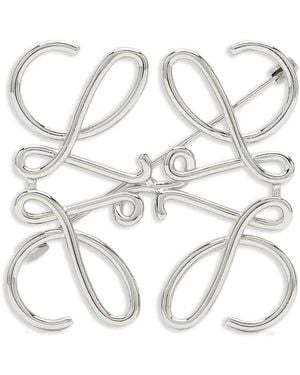 Loewe Spilla Con Anagramma - Bianco