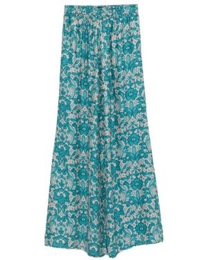 Gianluca Capannolo Antonia Printed Silk Trousers - Blue