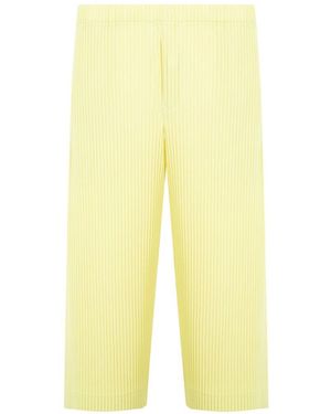 Homme Plissé Issey Miyake Pleated Trousers - Yellow