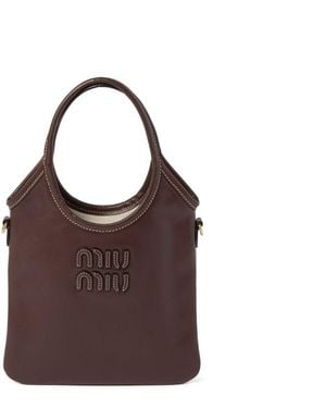 Miu Miu Ivy Mini Leather Handbag - Purple