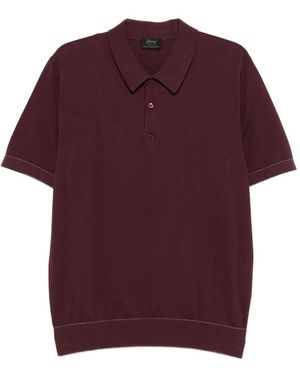 Brioni Cotton Polo Shirt - Red