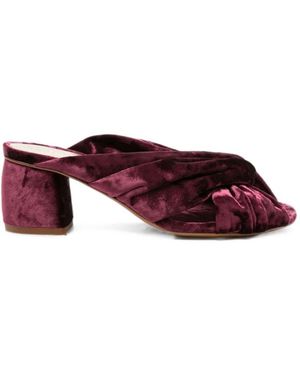 forte_forte Velvet Heel Sandals - Purple