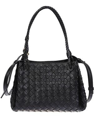 Bottega Veneta Parachute Medium Leather Tote - Black