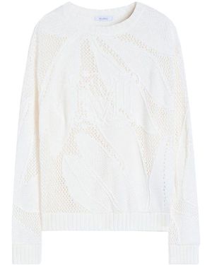 Max Mara Cotton Crewneck Jumper - White