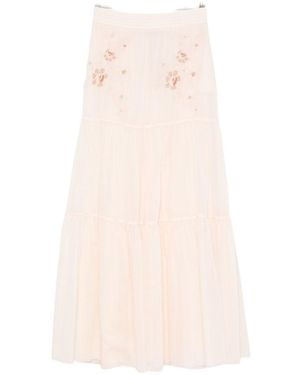 Ermanno Scervino Cotton Long Skirt - White
