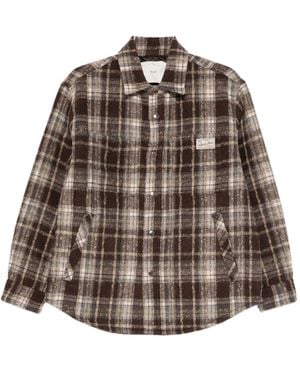 DUNST Flannel Checked Shirt - Brown