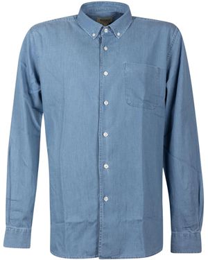 Woolrich Long-Sleeve Button-Up Relaxed Fit Shirt - Blue