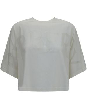 Burberry Logo Cotton T-Shirt - Grey