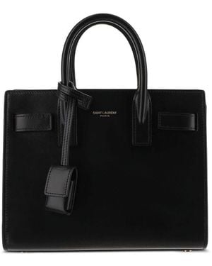 Saint Laurent Sac De Jour Nano Leather Handbag - Black
