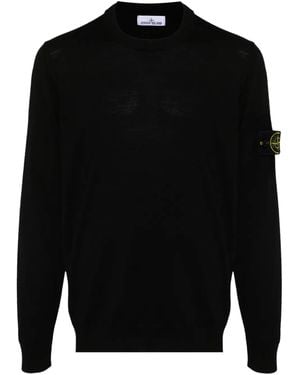 Stone Island Wool Crewneck Jumper - Black