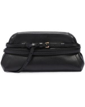 Moschino Tie Me Leather Clutch - Black