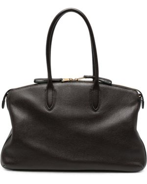 Borsalino Leather Tote Bag - Black