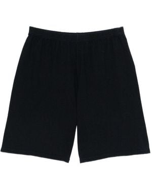 The Row Larissa Cotton Shorts - Black