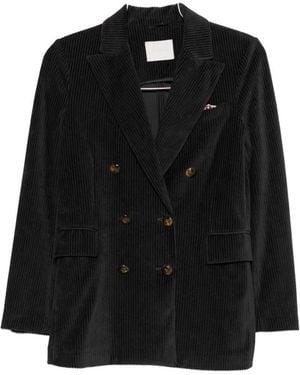 Circolo 1901 Cotton Double-Breasted Jacket - Black