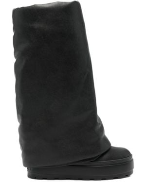 Casadei Courtney Leather Boots - Black