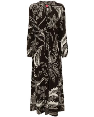 F.R.S For Restless Sleepers Printed Silk Dress - Black