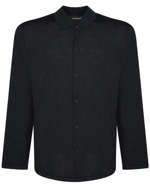 Emporio Armani Wool Shirt - Blue