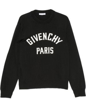 Givenchy Cotton Blend Crewneck Sweater - Black