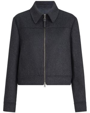 Brunello Cucinelli Zipped Wool Jacket - Blue