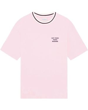 Drole de Monsieur Sport Slogan T-Shirt - Pink
