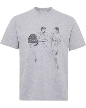 JW Anderson Short-Sleeve T-Shirt With Logo - Grey