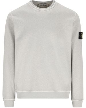 Stone Island Old Effect Sweatshirt - White
