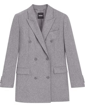 BOSS Double-Breasted Blazer - Grey