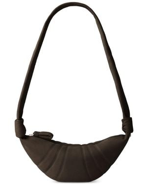 Lemaire Croissant Small Leather Shoulder Bag - Black
