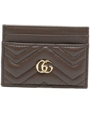 Gucci Gg Marmont Leather Card Case - Brown