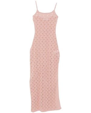 Marine Serre Moon Devore Long Dress - Pink