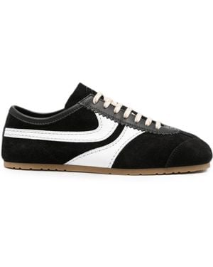 Dries Van Noten Suede Leather Trainers - Black