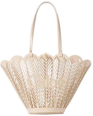 Chloé Soleil Basket Bag - Natural