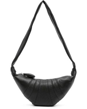 Lemaire Croissant Small Leather Shoulder Bag - Black
