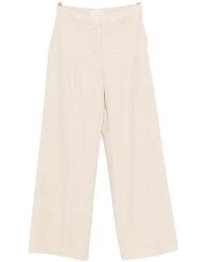 Via Masini 80 Cotton Wide-Leg Trousers - White
