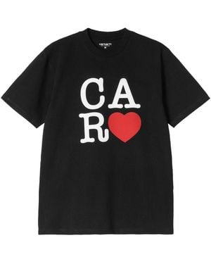 Carhartt Logo Cotton T-Shirt - Black