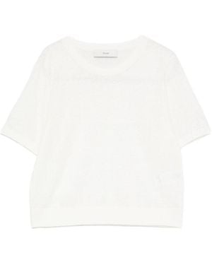 DUNST Cotton And Linen T-Shirt - White