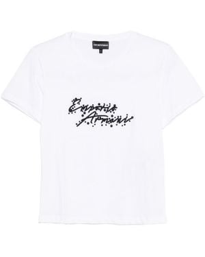 Emporio Armani Logo Cotton T-Shirt - White