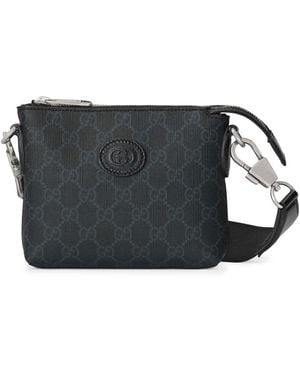 Gucci Interlocking G Messenger Bag - Black