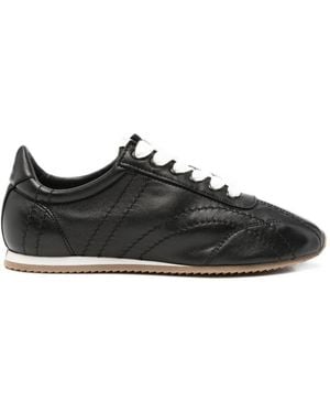 TOTEME Flex Leather Sneakers - Black