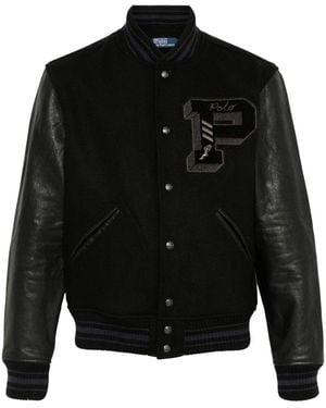 Polo Ralph Lauren Bomber With Patches - Black