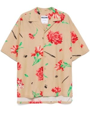 Moschino Sand Camp Collar Shirt - Pink